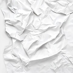 Obraz premium Close-up of crumpled white paper, texture and folds