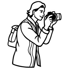 Silhouettes of a woman and man reading books in a business setting