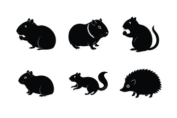Obraz premium black silhouettes of animals