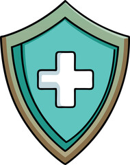 Fototapeta premium Health Shield Protection Emblem Icon