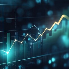 Upward trending graph depicting financial growth