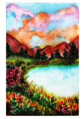 collage of tropical landscape