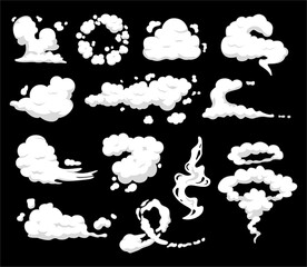 Fototapeta premium various cartoon smoke cloud effects