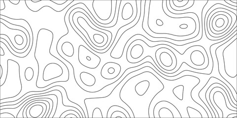 Abstract topographic contours map background, wave paper curved reliefs abstract background. geographic line map Modern design with topographic wavy pattern design for poster. vector illustration.	