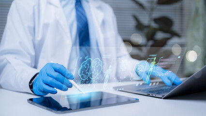 Revolutionary Ai powered Medical Analysis Human Brain Using Tablet And Laptop For Ai enhanced...