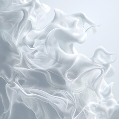 Obraz premium Abstract swirling white forms, flowing and dynamic, creating a sense of movement and fluidity