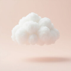 Cotton Ball Floating Like a Cloud – Minimal Dreamlike Concept