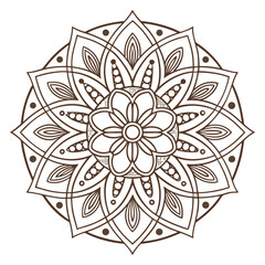 mandala, mandala design, mandala design idea, mandala design vector, mandala sample Isolated flower mandala in vector. Round line pattern. Vintage monochrome element for coloring pages and design	