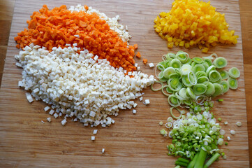 finely chopped vegetables