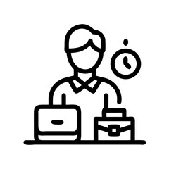 Freelance & Productivity icon Containing work online, remote work, freelancer, laptop, home office, client meeting, self-employed, graphic designer and Solid,line, silhouette, vector icons collection.