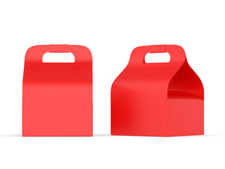 Blank cake paper box packaging mockup 3d illustration.