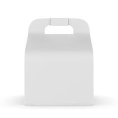 Blank cake paper box packaging mockup 3d illustration.