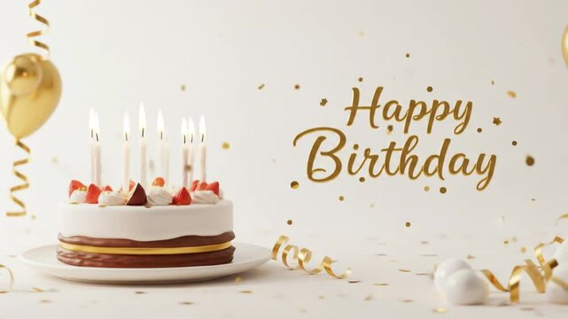 birthday video footage illustration