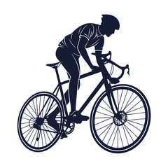 Naklejka premium silhouette bicycle on white background