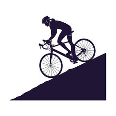 Naklejka premium silhouette bicycle on white background