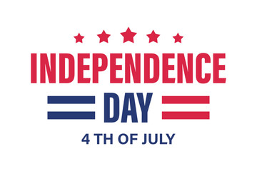 Words happy 4th of July and a US flag perfect for Independence Day celebrations social media posts, marketing materials, and greetings.