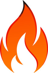 Fire flame logo vector illustration design template
