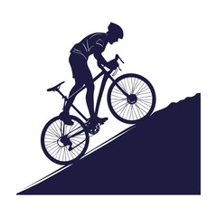 Naklejka premium silhouette bicycle on white background