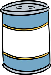 Illustration of dog food can
