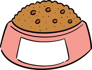 Illustration of dog food bowl
