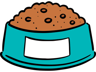 Illustration of dog food bowl
