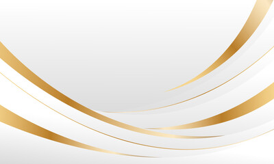 Elegant white and gold luxury curve background. Abstract modern wallpaper. Suitable for templates, banners, cards, covers, sales, events, awards, websites, web pages, and more