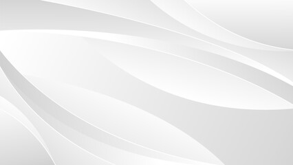 Elegant modern white and gray curved background. Minimalist abstract flow lines for modern business wallpaper, presentation, banner, cover, template design, website, and more