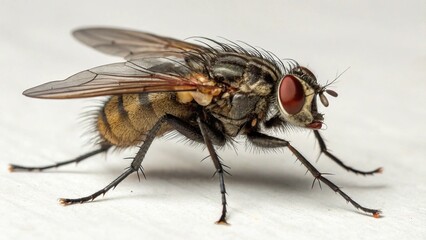 Fly on studio background