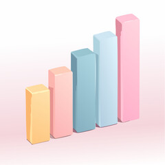 Pastel 3D Bar Chart