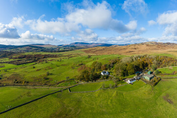 Laghead farm, Fleet Valley National Scenic Area, looking towards Cairnsmore of Fleet, near Gatehouse of Fleet, Dumfries & Galloway, Scotland