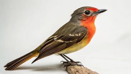 Fototapeta premium Flycatcher on studio background