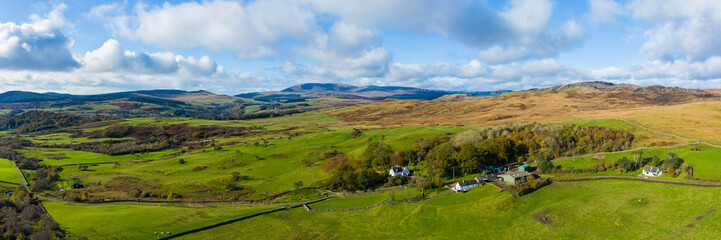 Laghead farm, Fleet Valley National Scenic Area, looking towards Cairnsmore of Fleet, near Gatehouse of Fleet, Dumfries & Galloway, Scotland