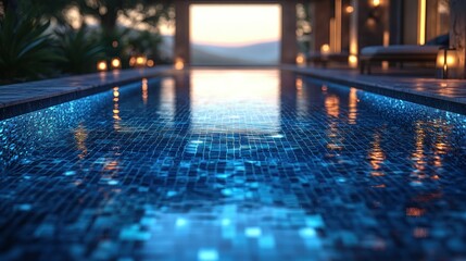 Obraz premium Modern swimming pool interior design