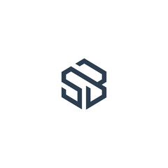 Letter Modern Monogram Style SB and BS Logo