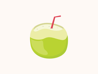 Coconut summer icon vector illustration