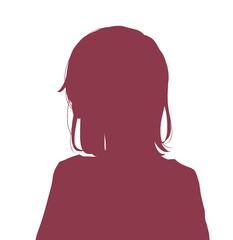 ぽっちゃりした女性　シルエット