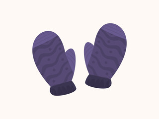 Winter gloves icon vector illustration in flat style