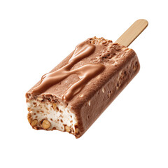 Delicious chocolate ice cream bar studio setting food photography isolated with transparent background