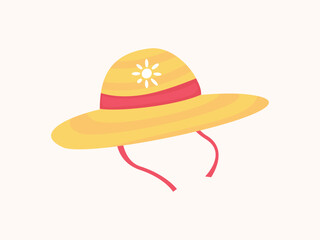 Women’s summer hat icon vector illustration
