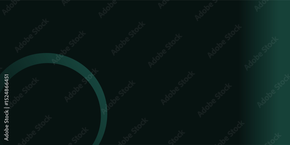 Poster dark green background with overlapping circular shapes. the background is smooth and gradient, featu
