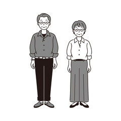 シニア世代のビジネスパーソン男女