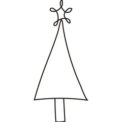 Decorated Christmas Tree Doodle

