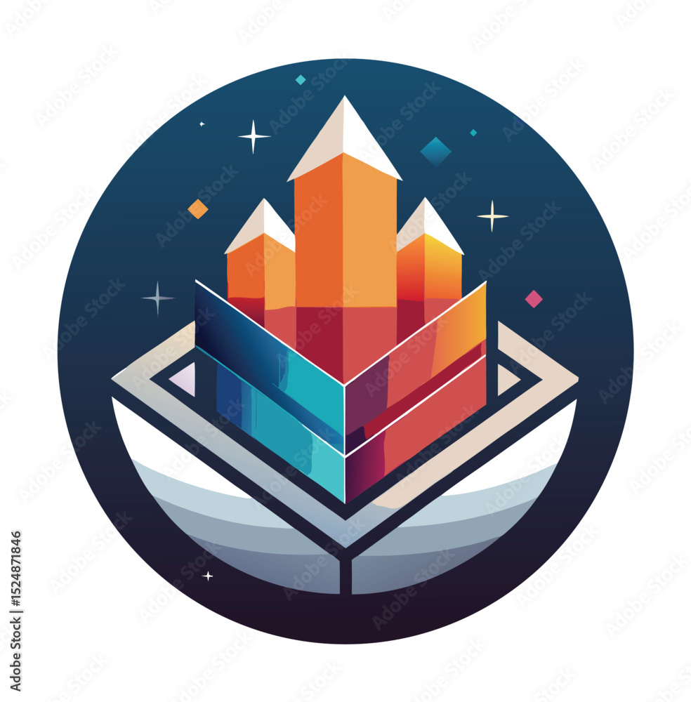 Poster minimalist data analytics logo design-version 4