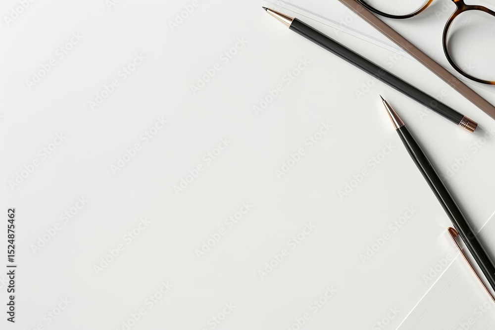 Poster flawless visual of top view of stationary object on white background