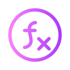 Obraz premium function gradient icon