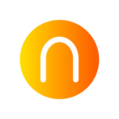 intersection of two sets gradient icon