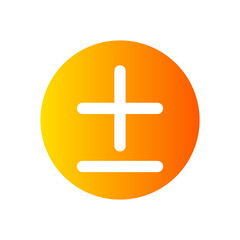 Obraz premium plus or minus gradient icon