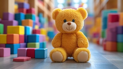 Teddy bear playroom scene