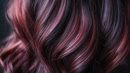 Naklejka premium A brunette woman with deep, rich hair color