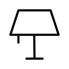table lamp line icon